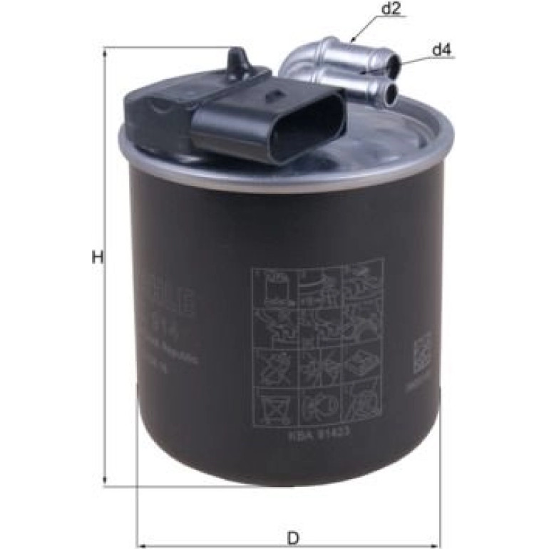 MAHLE Kraftstofffilter KL 914 MAHLE Kraftstofffilter KL 914