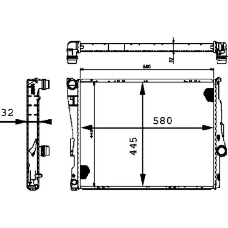 Kühler, Motorkühlung CR 458 000P Kühler, Motorkühlung CR 458 000P