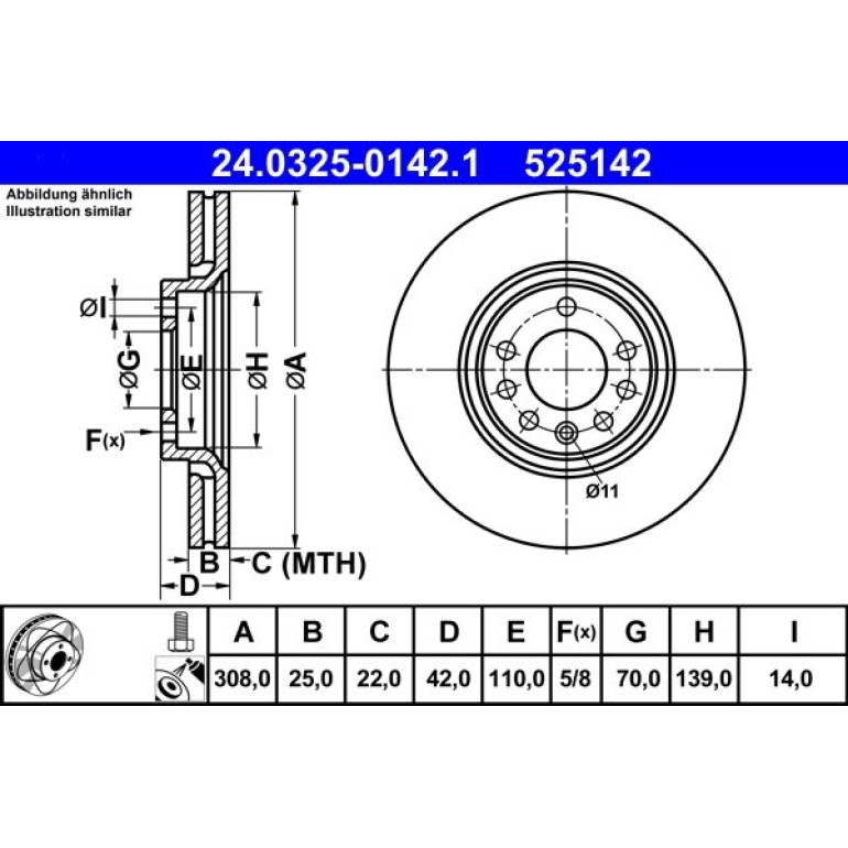Bremsscheibe Opel P. Adam 12-/Astra/Corsa/Zafira 98- Power Disc 24.0325-0142.1 Bremsscheibe Opel P. Adam 12-/Astra/Corsa/Zafira 98- Power Disc 24.0325-0142.1