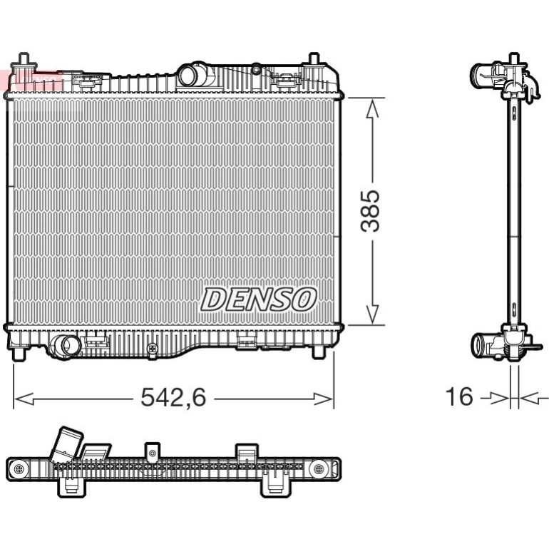 DENSO Kühler, Motorkühlung DRM10123 DENSO Kühler, Motorkühlung DRM10123