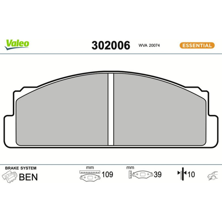 VALEO Bremsbeläge 302006 VALEO Bremsbeläge 302006