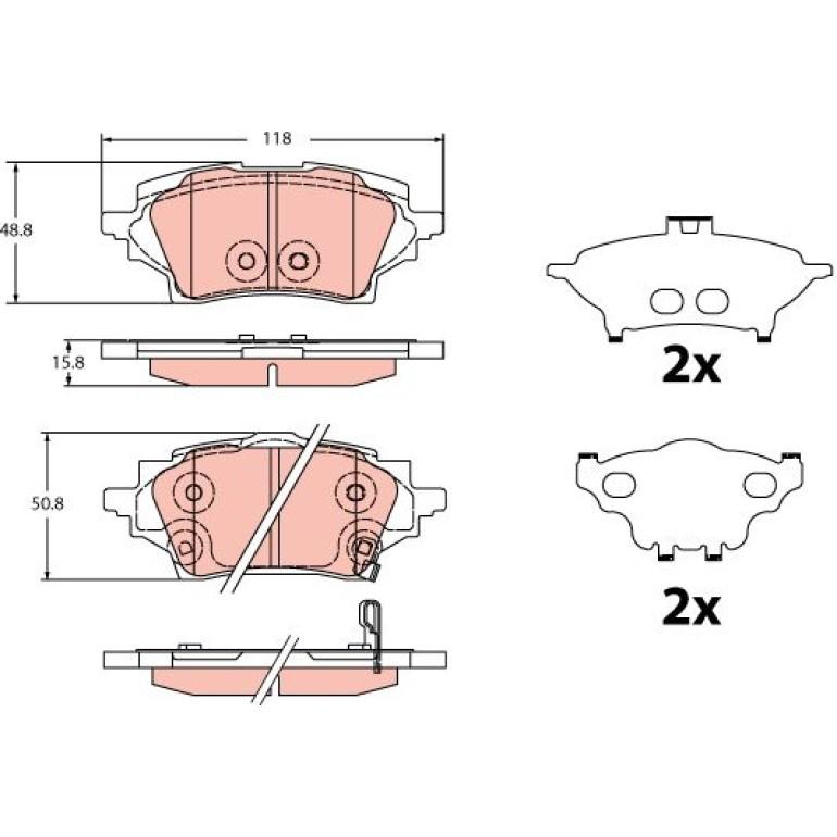 Bremsbelagsatz, Scheibenbremse GDB2344 Bremsbelagsatz, Scheibenbremse GDB2344