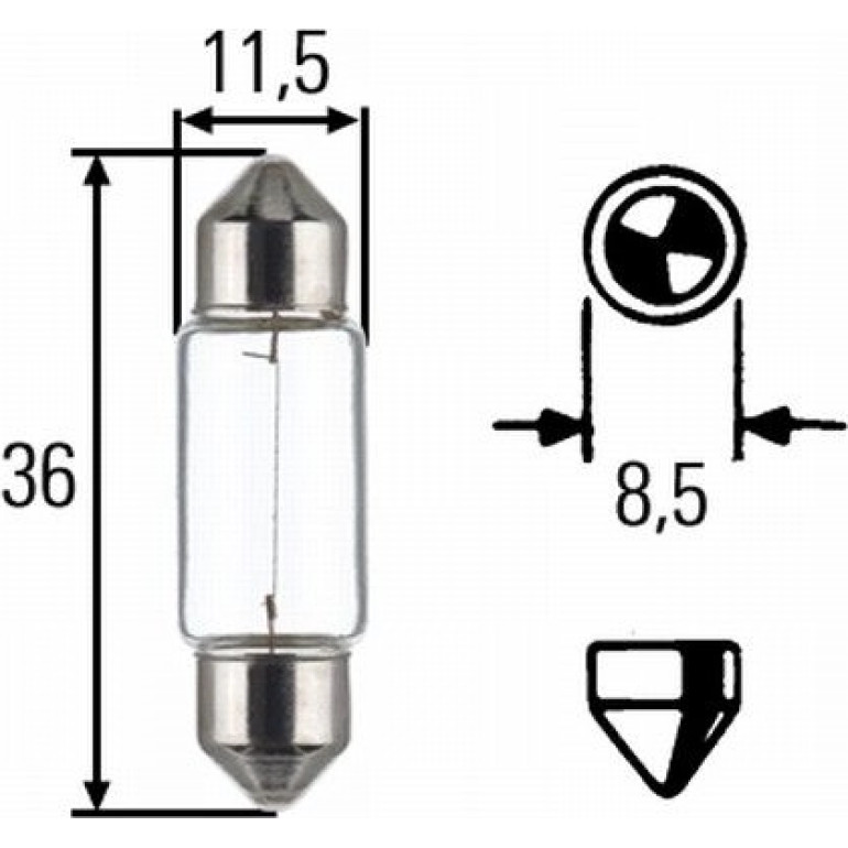 HELLA Glühlampe, Kennzeichenleuchte 8GM 002 092-123 HELLA Glühlampe, Kennzeichenleuchte 8GM 002 092-123