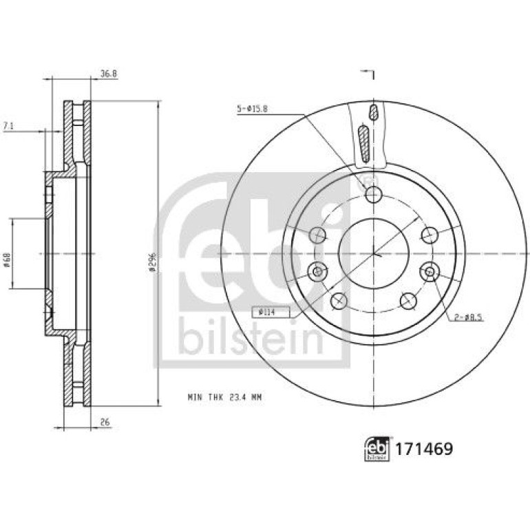 FEBI BILSTEIN Bremsscheibe 171469