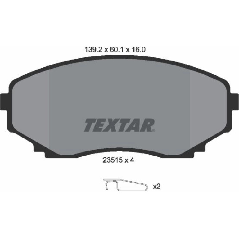 Bremsbelagsatz Mazda P.Mpv 99-06 2351501 Bremsbelagsatz Mazda P.Mpv 99-06 2351501
