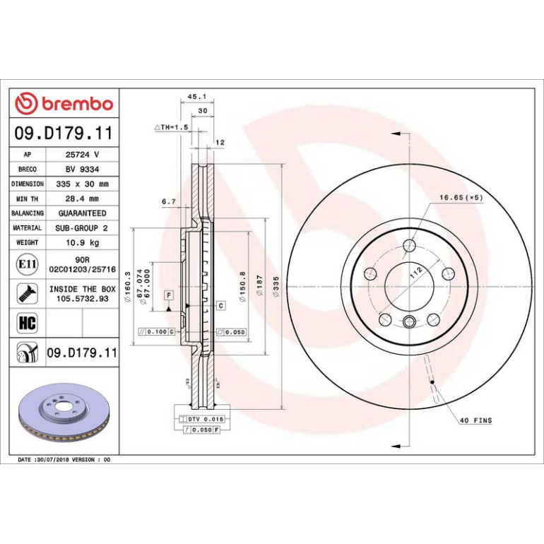 Bremsscheibe VA 09.D179.11