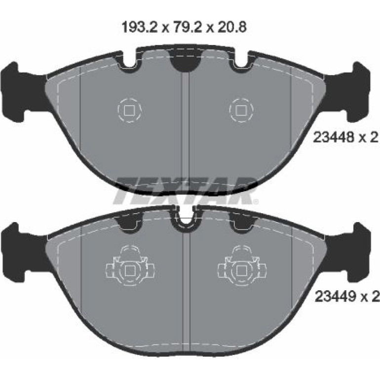 Bremsbelagsatz Bmw P. E65 01- 745D/X5 E53 4,4-4,8 2344801 Bremsbelagsatz Bmw P. E65 01- 745D/X5 E53 4,4-4,8 2344801