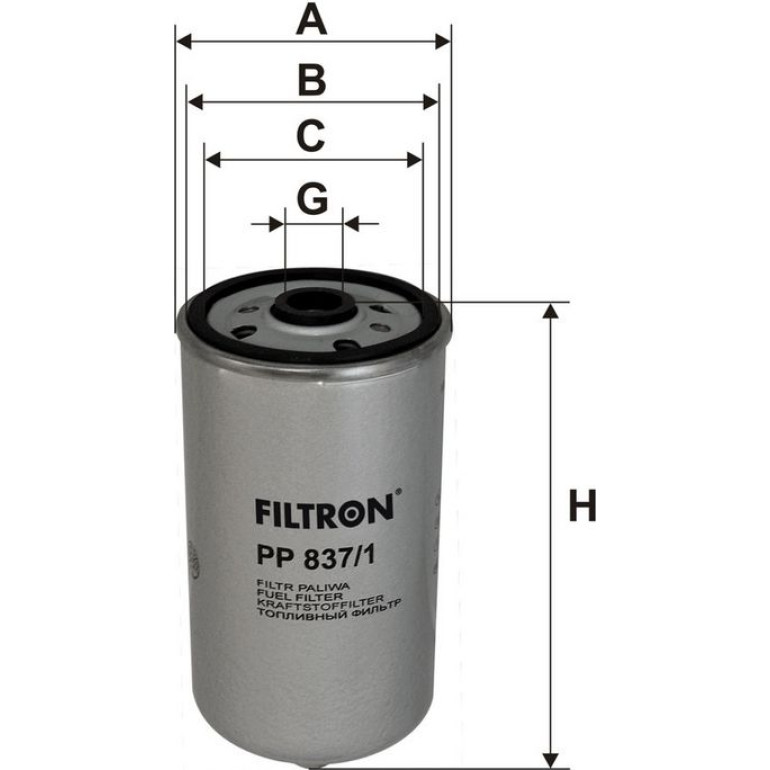 FILTRON Kraftstofffilter PP 837/1 FILTRON Kraftstofffilter PP 837/1