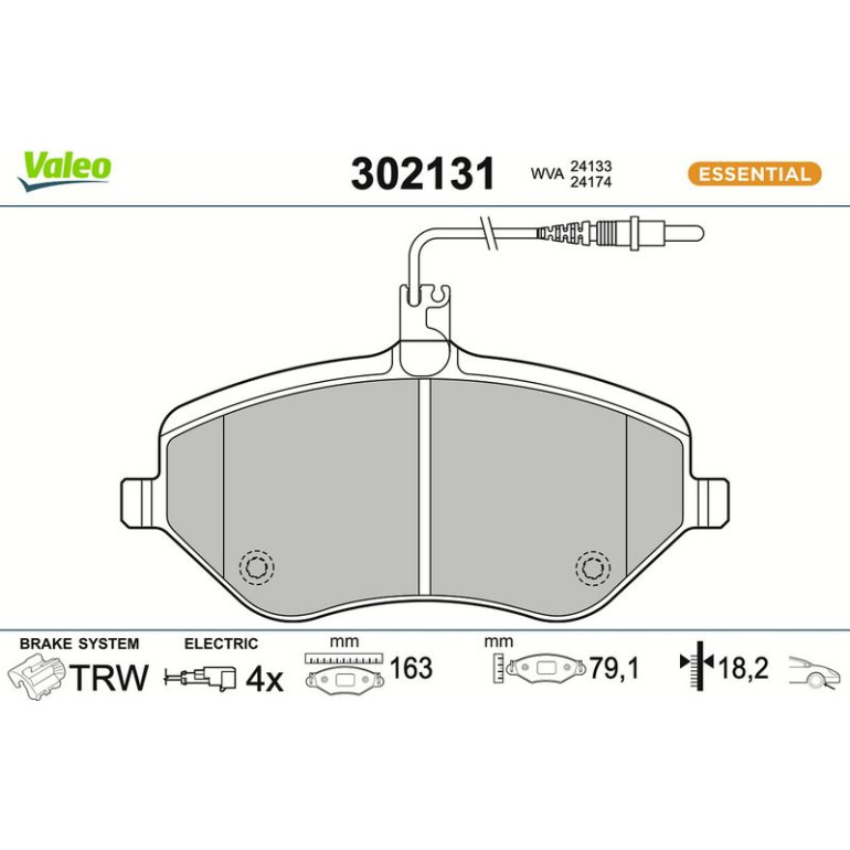 VALEO Bremsbeläge 302131