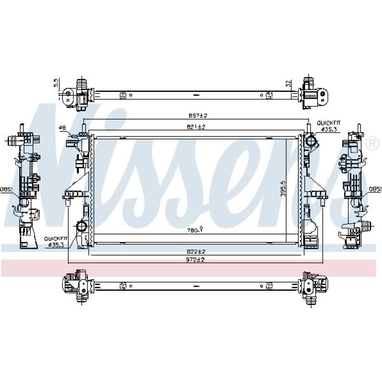 Wasserkühler PKW 606538 Wasserkühler PKW 606538