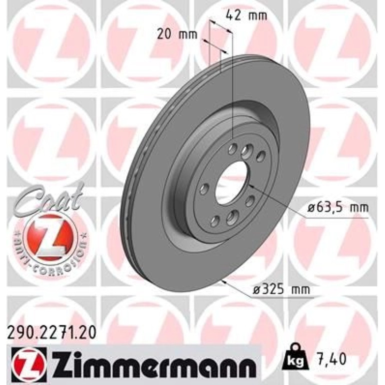 52 482 032 Bremsscheibe HA 290.2271.20 52 482 032 Bremsscheibe HA 290.2271.20
