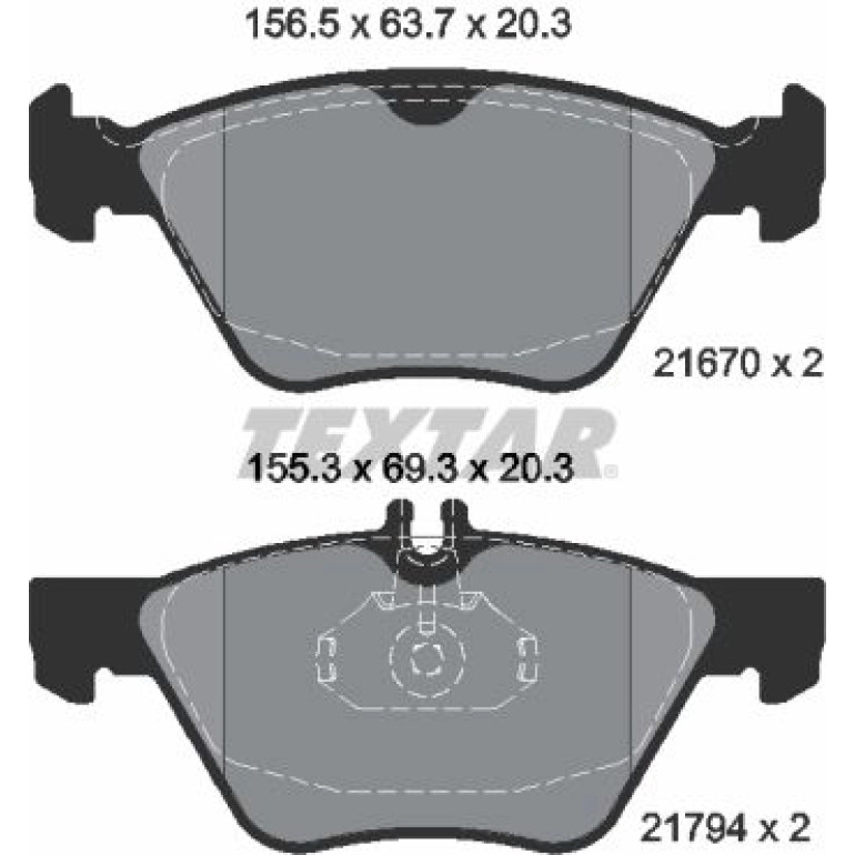 Bremsbelagsatz Db P. W210 95 2167001 Bremsbelagsatz Db P. W210 95 2167001