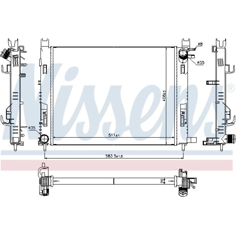 Wasserkühler PKW 637624 Wasserkühler PKW 637624