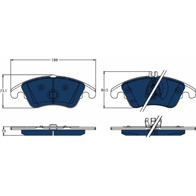 Bremslkötze Electric Blue GDB1737BTE Bremslkötze Electric Blue GDB1737BTE