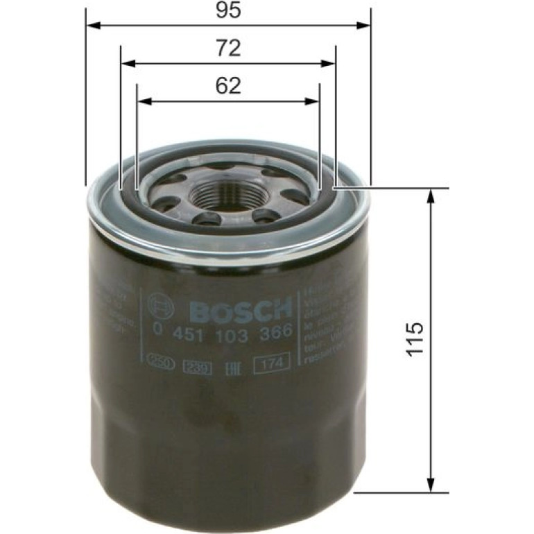 Ölfilter 0 451 103 366 Ölfilter 0 451 103 366