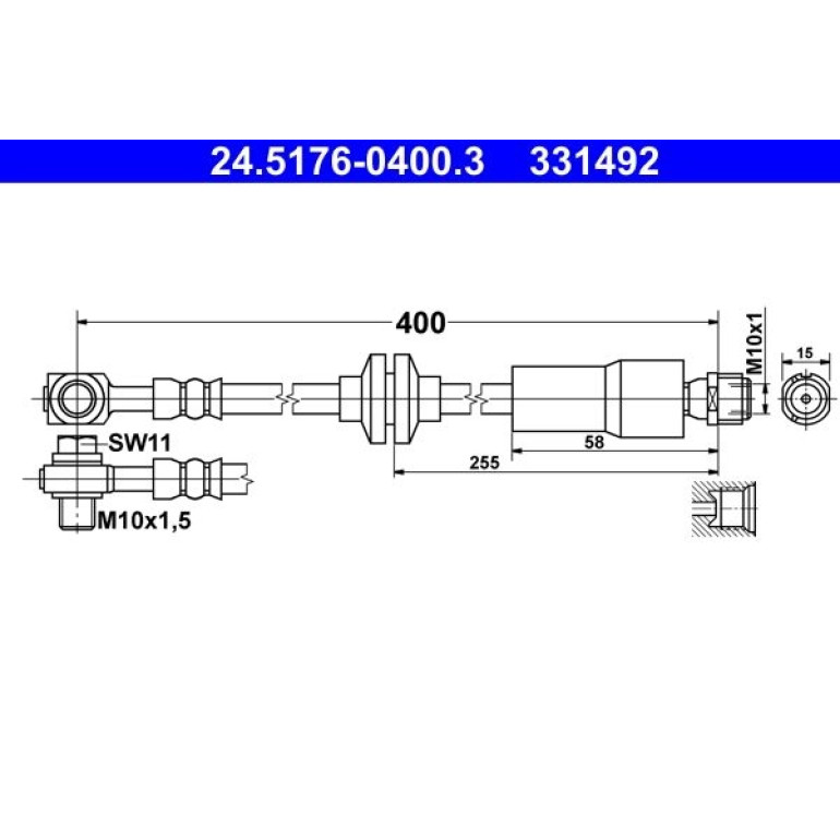 Bremsschlauch 24.5176-0400.3 Bremsschlauch 24.5176-0400.3