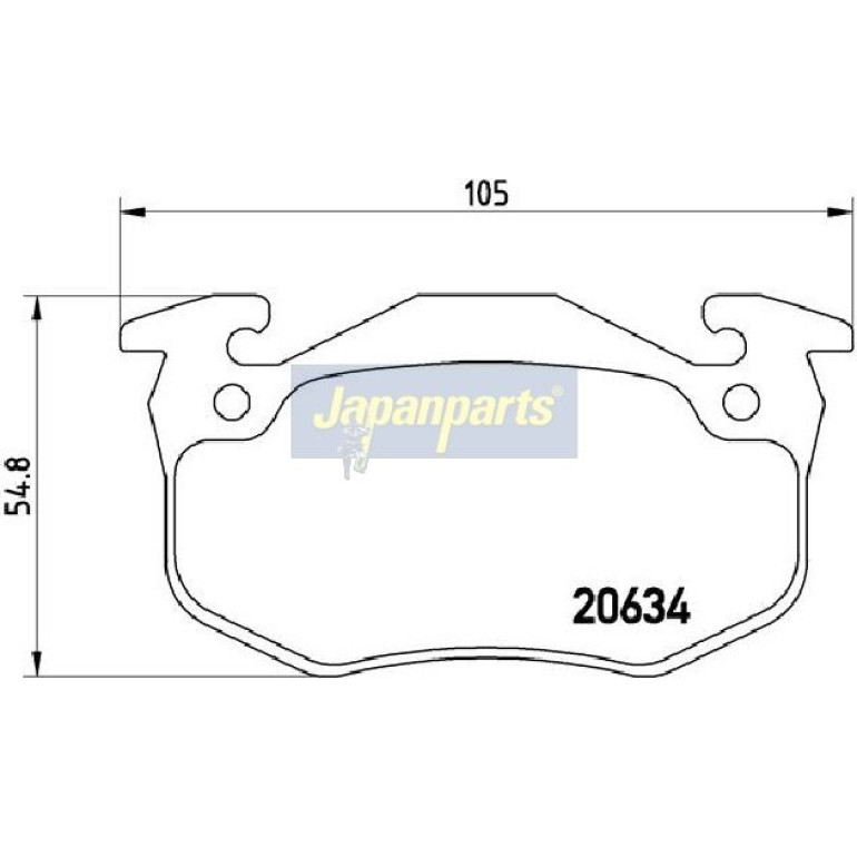 Japanparts Bremsbeläge PA-0718AF Japanparts Bremsbeläge PA-0718AF