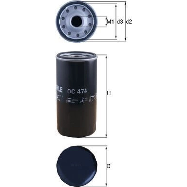 MAHLE Ölfilter OC 474 MAHLE Ölfilter OC 474