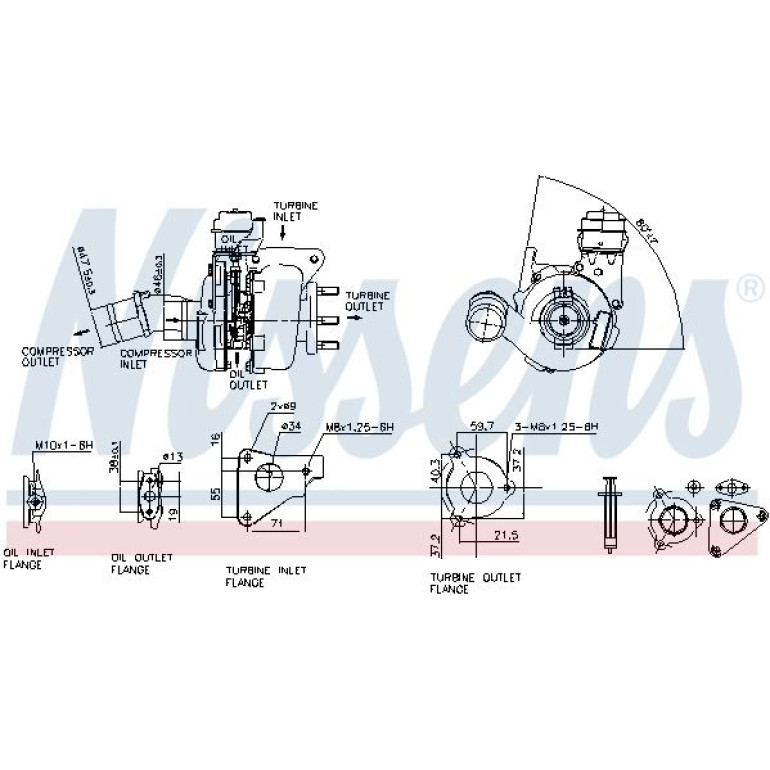 NISSENS Turbolader 93136 NISSENS Turbolader 93136