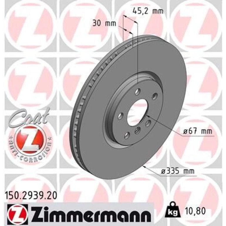 22 481 014 Bremsscheibe VA 150.2939.20 22 481 014 Bremsscheibe VA 150.2939.20