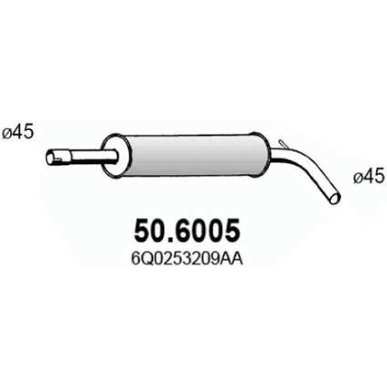 Mittelschalldämpfer 50.6005
