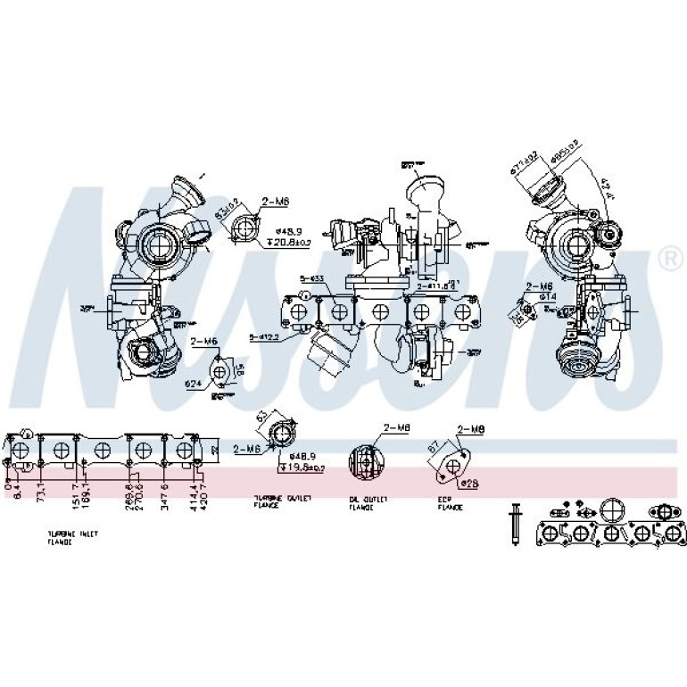 NISSENS Turbolader 93430 NISSENS Turbolader 93430