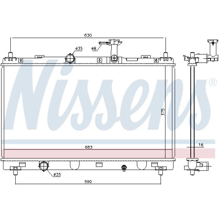 Wasserkühler PKW 606146 Wasserkühler PKW 606146