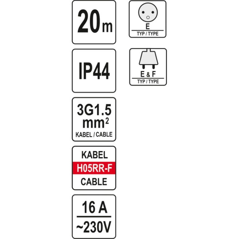 Kabeltrommel 20 M French Type In Deutschland Nicht Geeignet YT-81052 Kabeltrommel 20 M French Type In Deutschland Nicht Geeignet YT-81052