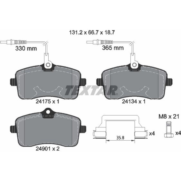 Bremsbelagsatz Peugeot P. 407 1.6-2.0 Hdi 04 2417501 Bremsbelagsatz Peugeot P. 407 1.6-2.0 Hdi 04 2417501
