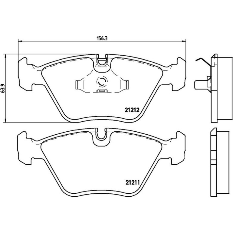 BREMBO Bremsbelagsatz, Scheibenbremse P 61 049 BREMBO Bremsbelagsatz, Scheibenbremse P 61 049