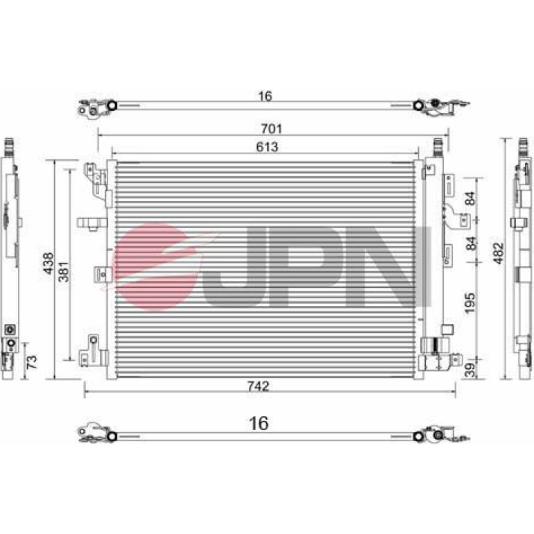 JPN Kondensator, Klimaanlage 60C9148-JPN JPN Kondensator, Klimaanlage 60C9148-JPN