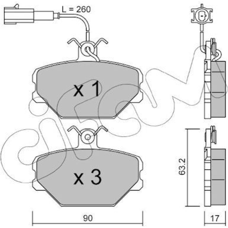 CIFAM Bremsbelagsatz, Scheibenbremse 822-059-0 CIFAM Bremsbelagsatz, Scheibenbremse 822-059-0
