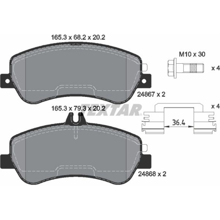 Bremsbelagsatz Db P. X204 Glk 2486701 Bremsbelagsatz Db P. X204 Glk 2486701