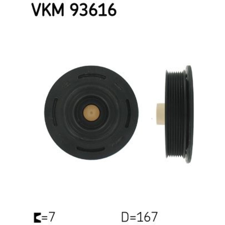 SKF Riemenscheibe, Kurbelwelle VKM 93616 SKF Riemenscheibe, Kurbelwelle VKM 93616