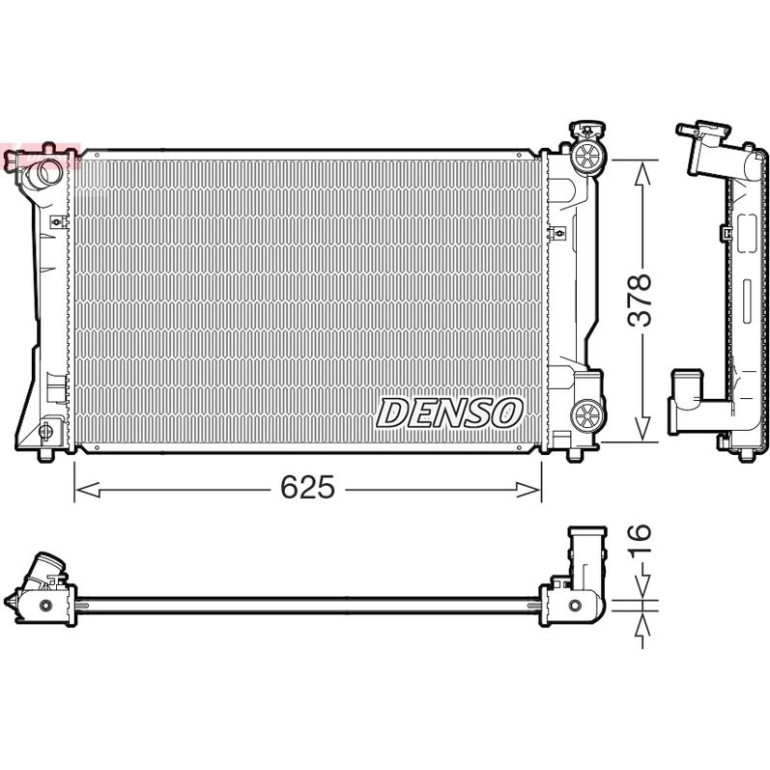 DENSO Motorkühler DRM50118 DENSO Motorkühler DRM50118