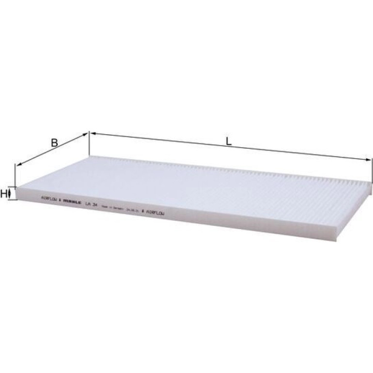 MAHLE Filter, Innenraumluft LA 34 MAHLE Filter, Innenraumluft LA 34