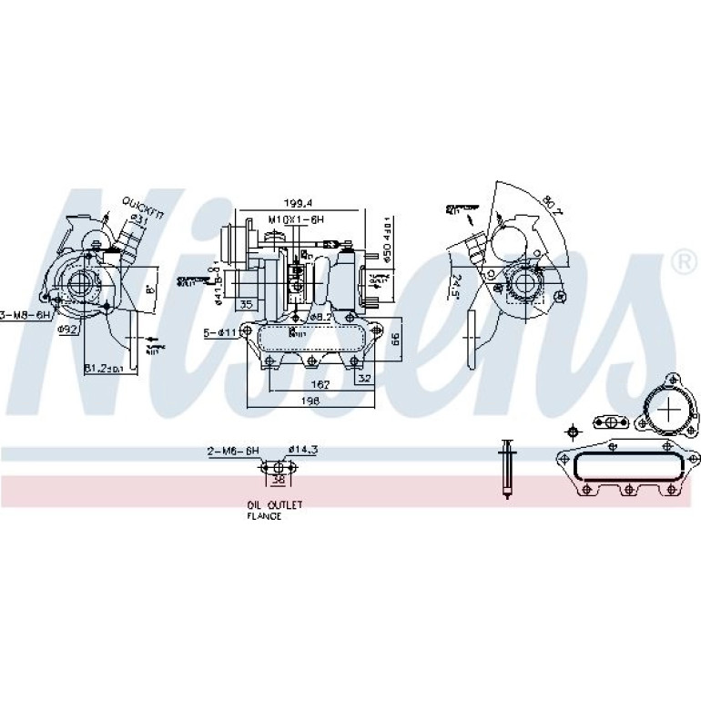 NISSENS Turbolader 93423 NISSENS Turbolader 93423