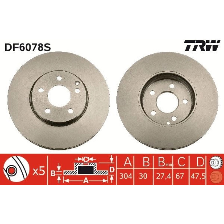 Bremsscheibe Db P. W211 03 DF6078S Bremsscheibe Db P. W211 03 DF6078S