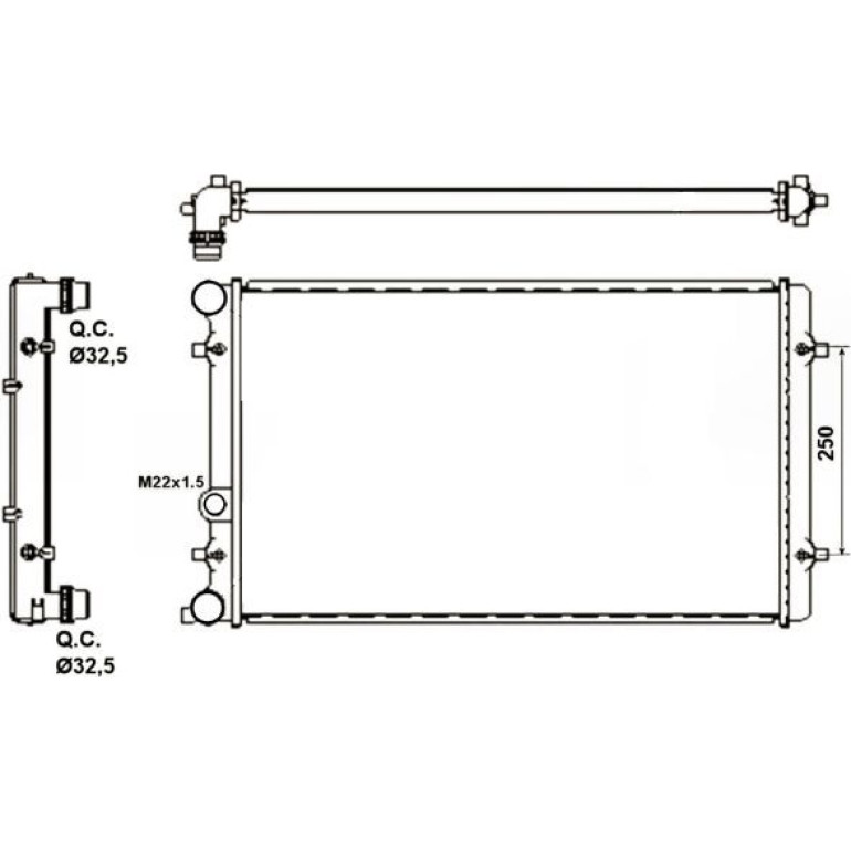 Kühler, Motorkühlung 509529A Kühler, Motorkühlung 509529A
