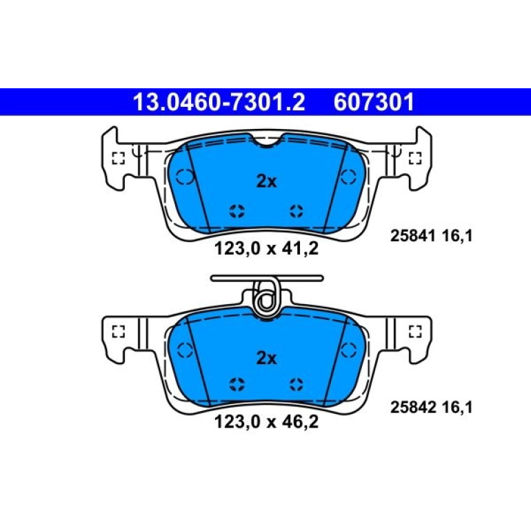 Bremsbelagsatz Peugeot T. 308 1.2-2.0 13 13.0460-7301.2 Bremsbelagsatz Peugeot T. 308 1.2-2.0 13 13.0460-7301.2
