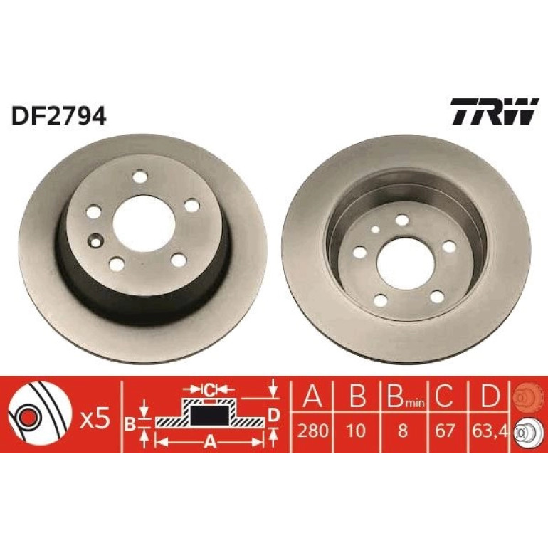 Bremsscheibe Db T. Vito 108 # DF2794 Bremsscheibe Db T. Vito 108 # DF2794