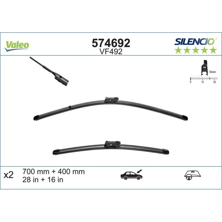 VM492 VALEO Silencio X.TRM Wischer 574692 VM492 VALEO Silencio X.TRM Wischer 574692