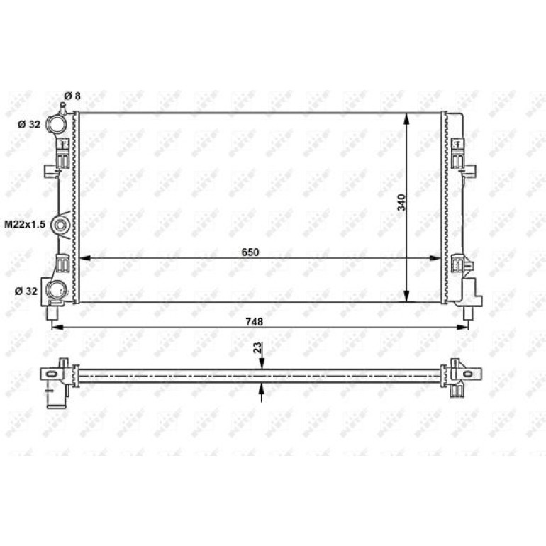Kühler, Motorkühlung 53024A Kühler, Motorkühlung 53024A