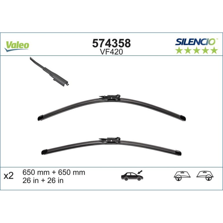 VM420 VALEO Silencio X.TRM Wischer 574358 VM420 VALEO Silencio X.TRM Wischer 574358