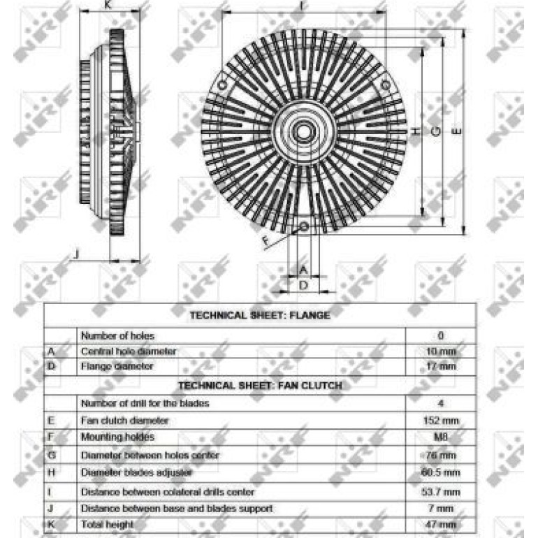 NRF Kühlerlüfterkupplung 49561 NRF Kühlerlüfterkupplung 49561