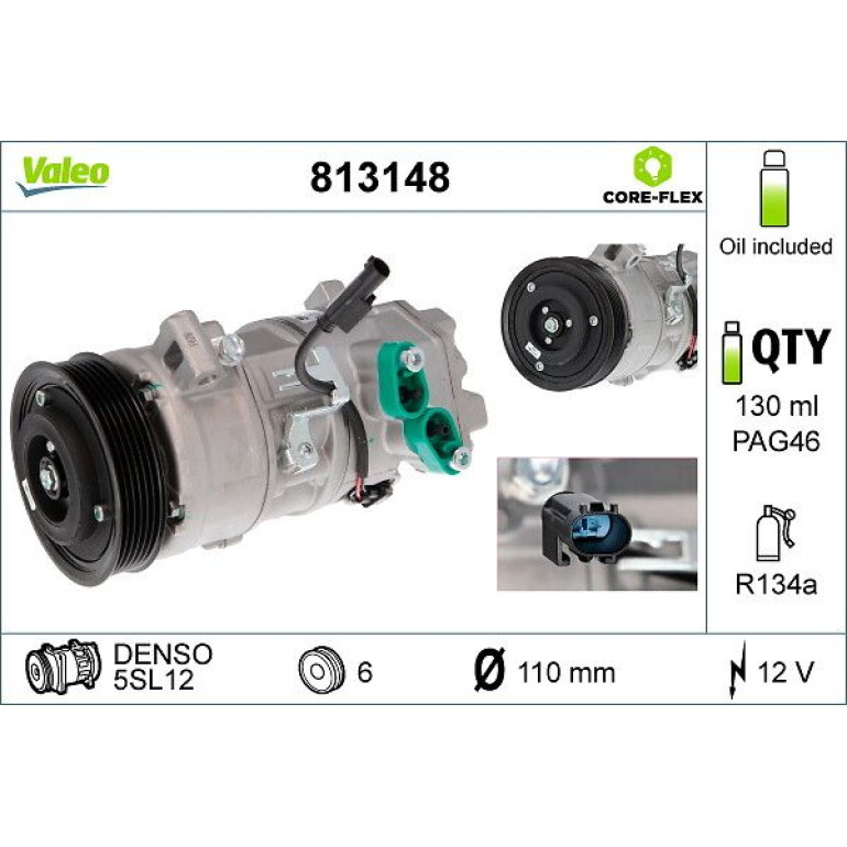VALEO Kompressor, Klimaanlage 813148 VALEO Kompressor, Klimaanlage 813148