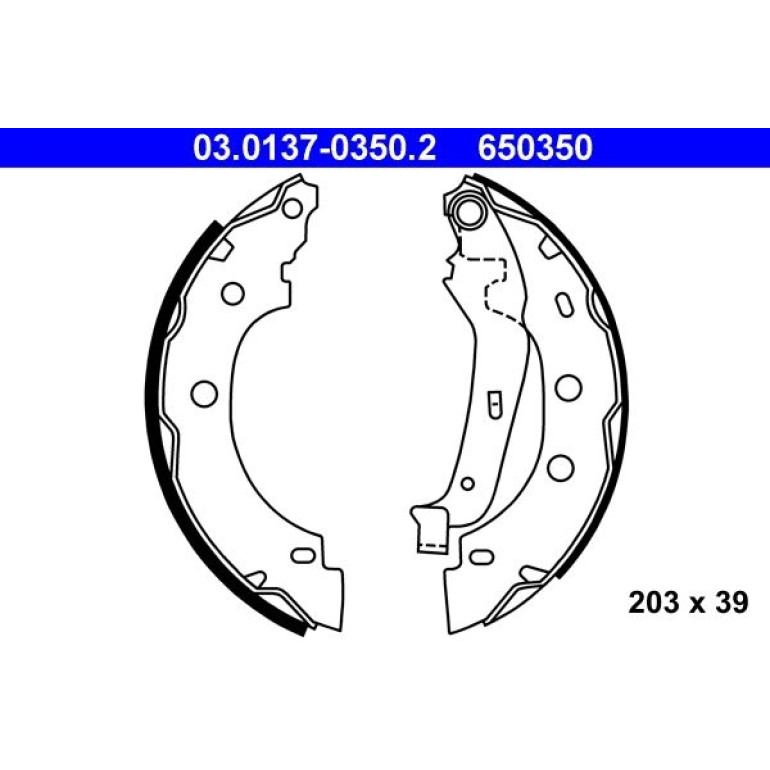 Bremsbackensatz 03.0137-0350.2 Bremsbackensatz 03.0137-0350.2