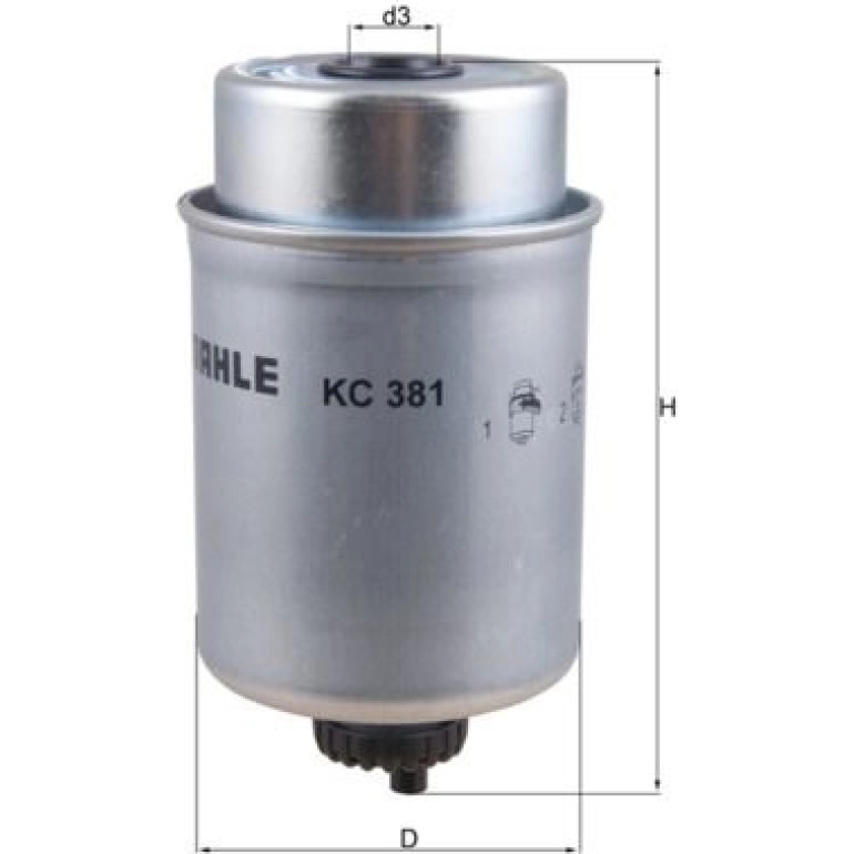 MAHLE Kraftstofffilter KC 381 MAHLE Kraftstofffilter KC 381