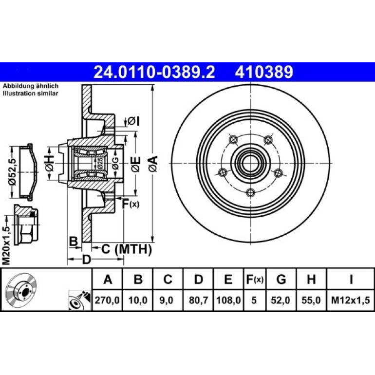 Bremsscheibe 24.0110-0389.2