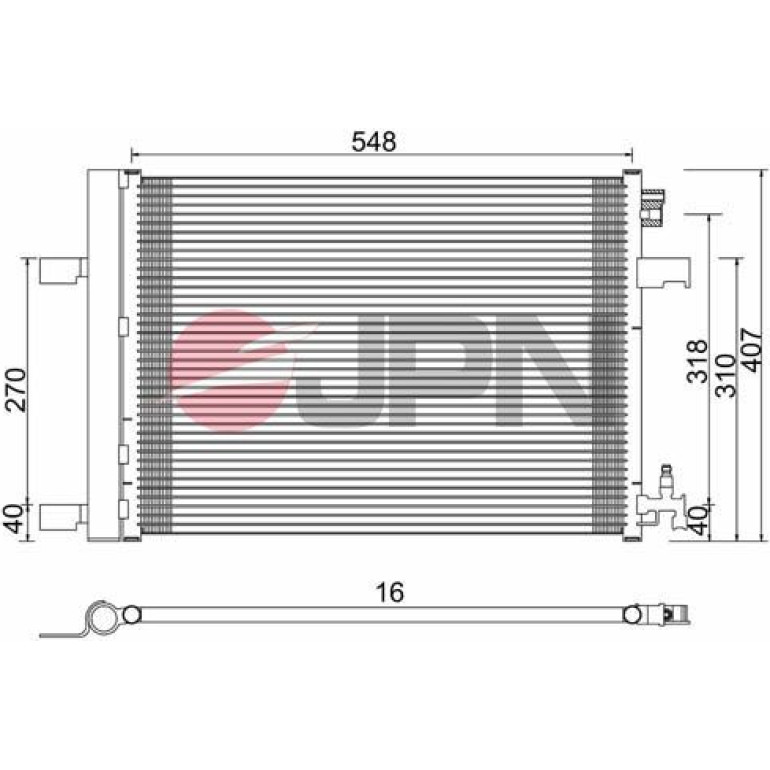 JPN Kondensator, Klimaanlage 60C9119-JPN JPN Kondensator, Klimaanlage 60C9119-JPN